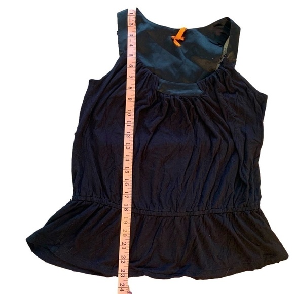 BCBGeneration Black Satin Trim Sleeveless Top - Picture 9 of 10